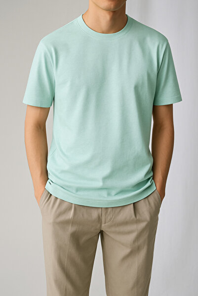 BLUGRIN Unisex Basic Plain T-Shirt |   Turquoise