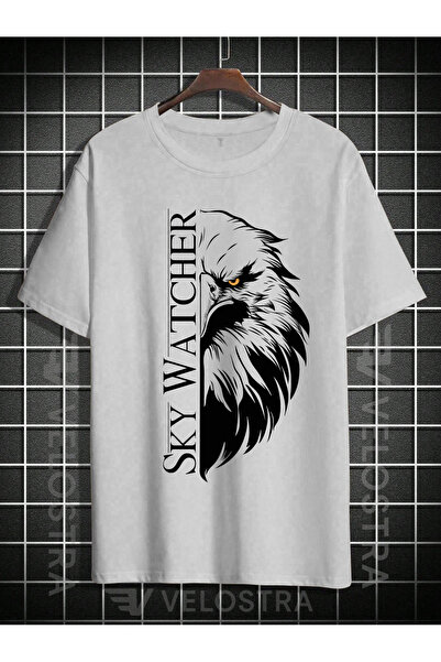 Velostra Голяма тениска с принт на орел унисекс