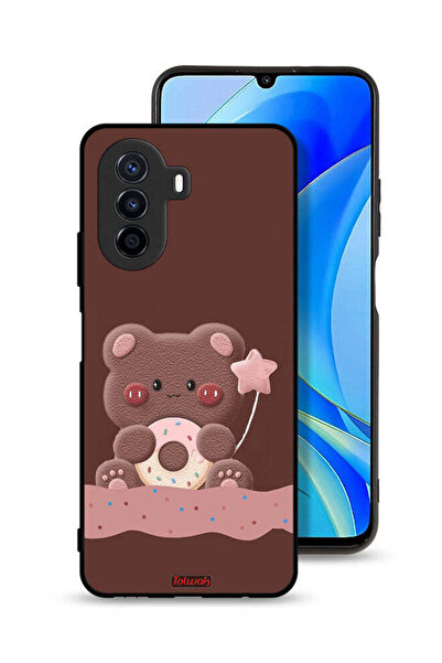 Tolwak غطاء حماية لهاتف هواوي نوفا Y70 بتصميم دب الدونات