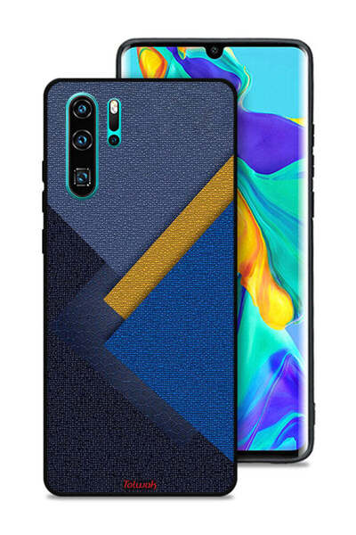 Tolwak غطاء حماية لهاتف هواوي بي 30 برو بنقشة مثلثات جلدية