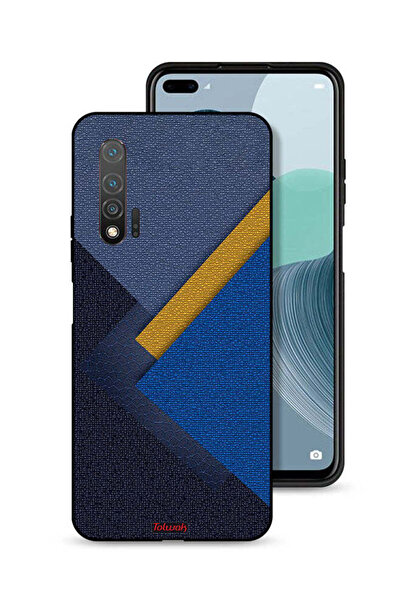 Tolwak غطاء حماية لهاتف هواوي نوفا 6 بنقشة مثلثات جلدية