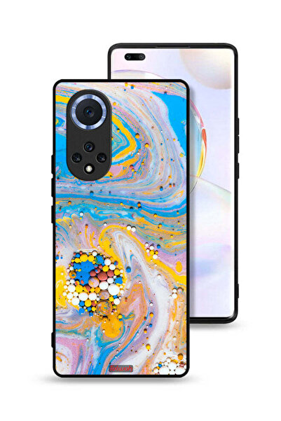 Tolwak غطاء حماية لهاتف Honor 50 Pro بتصميم أحجار كريمة ملونة تجريدية