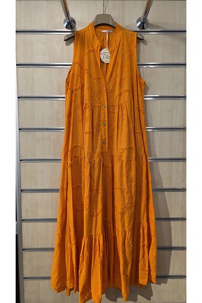 Park Moda Italian Zero Sleeve Dress Ivy Pattern