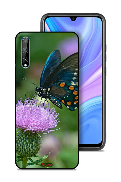 Tolwak غطاء حماية لهاتف هواوي بي سمارت إس بتصميم فراشة تجلس على زهرة