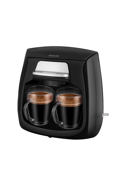 Sencor 500W Non-Slip Feet Overheating Protection Coffee Maker Black 300ml