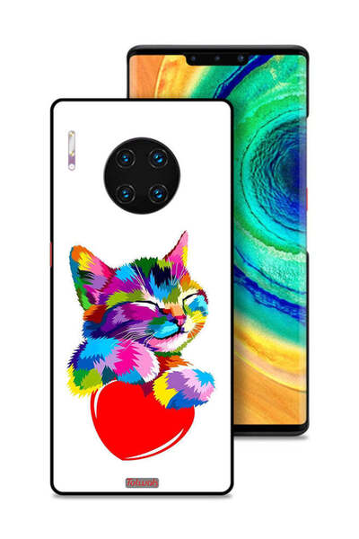 Tolwak غطاء حماية لهاتف هواوي ميت 30 برو - قطة ملونة