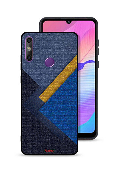 Tolwak غطاء حماية لهاتف هواوي إنجوي 20e بنقشة مثلثات جلدية