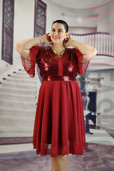 WildFashion Elegant evening dress with sequins and veil A768-81111
