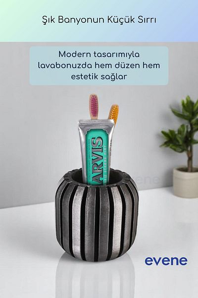 Evene Θήκη οδοντόβουρτσας Βάση οδοντόβουρτσας Βάση οδοντόβουρτσας Ασημί Αντίκα Χρώμα Μοντέλο 79