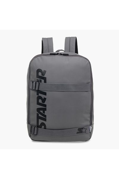 Starter Logo Print Backpack with Adjustable Straps and Zip Closure