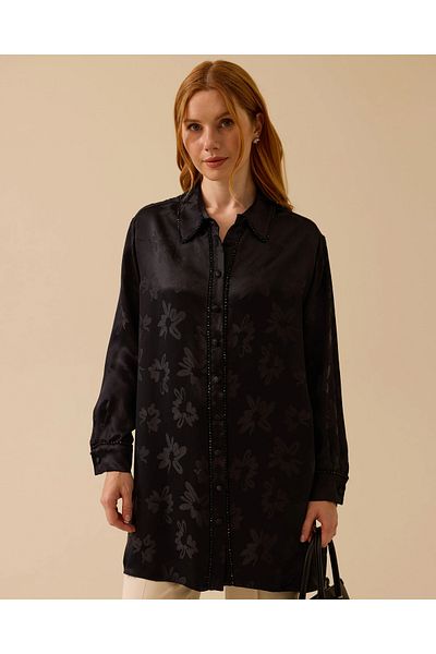 SCL Shiny Textured Bead Detailed Tunic