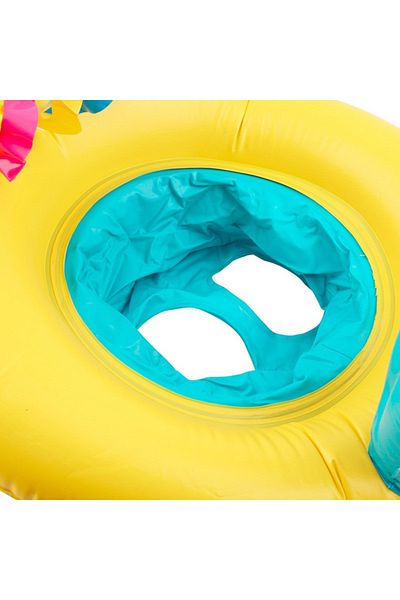 Ikonka Double inflatable ring mother and child 83x60cm Yellow