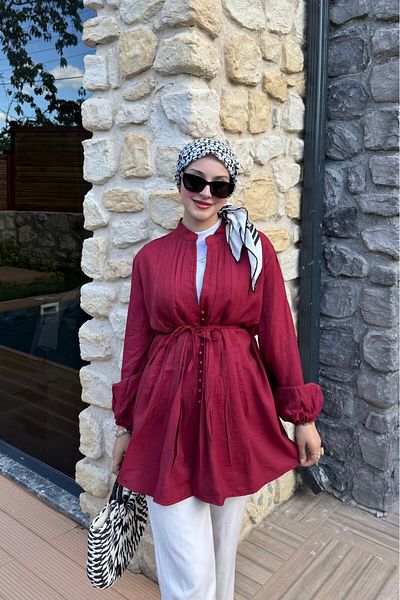 lurex moda Cămașă din voal de bumbac