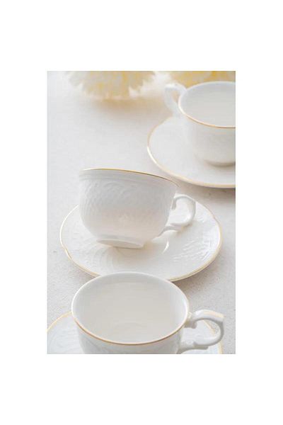 ACAR Hamilton 6-Person Gold Teacup Set - 210 ml Mskf69
