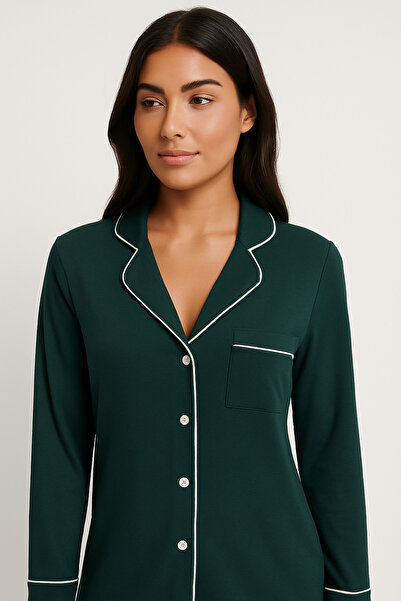 Ramior Set de pijamale cu dungi pentru femei Emerald Comfort