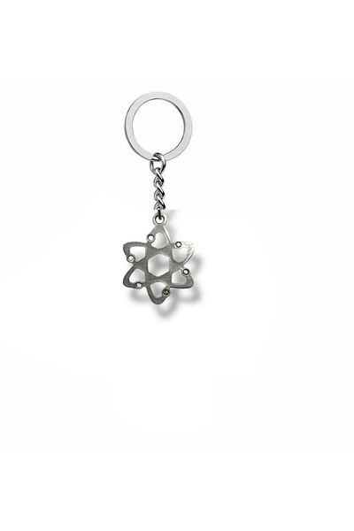 Herşey Nota Unisex Zamak Plated Keychain with Venus Flower Figure – Symbol of Feminine Energy and Elegance