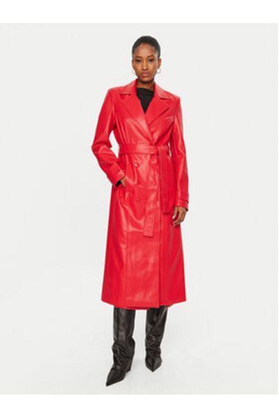 Bardot Womens Trench Coat 59736JB Red