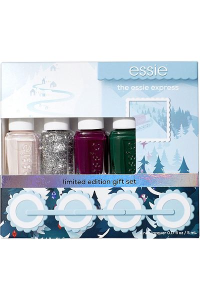 ESSİE Salon-Quality Nail Polish, Vegan, 4 Piece Longwear Nail Polish Set, The Express: Polar Bolds,