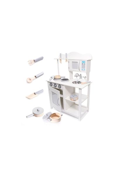 Ikonka MDF wooden kitchen for children with accessories 85 cm