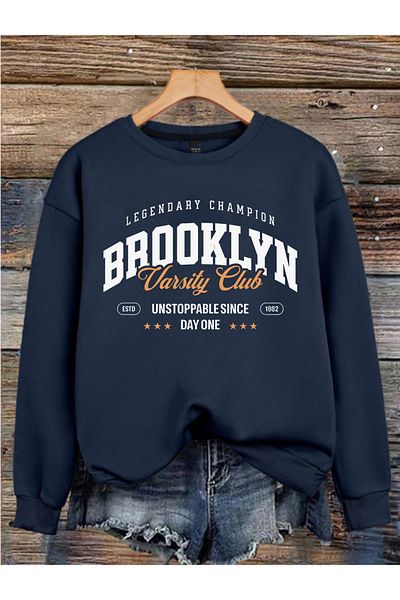 MAGORS Brooklyn Printed 3 Threads Cycling Collar Long Sleeve Women Sweatshirt