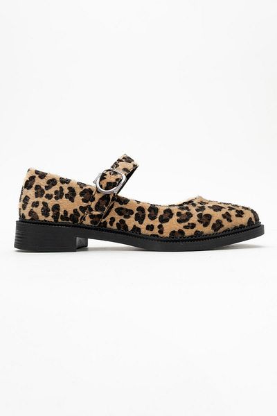 CCWAY AYAKKABI Women's Casual Shoes Leopard Suede