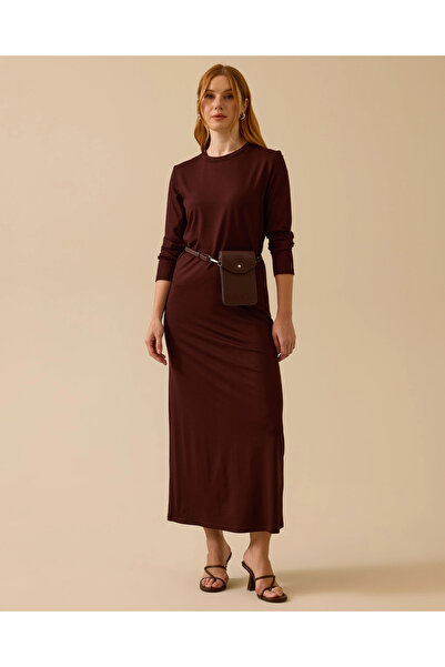 SCL Yuvarlak Yaka Uzun Kollu Basic Elbise