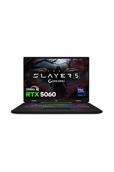 Game Garaj Slayer5 7XL-5060 C2 Intel Ultra 7 255HX 32GB RAM 1TB SSD RTX5060 17" 240Hz QHD+IPS FreeDOS