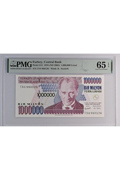 7. Emisyon 3. Tertip 1.000.000 Lira - ÇİL - T54 - PMG 65