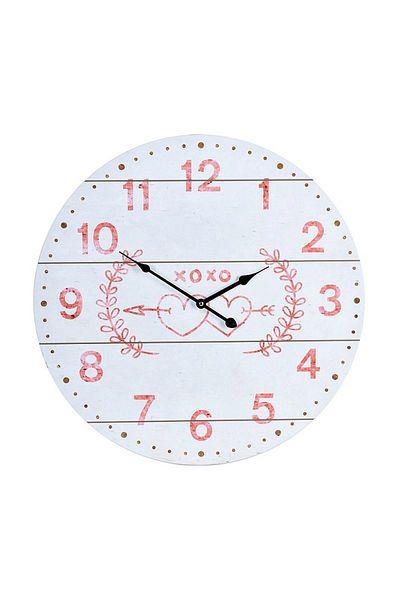 Excellent Wooden wall clock 55 cm white