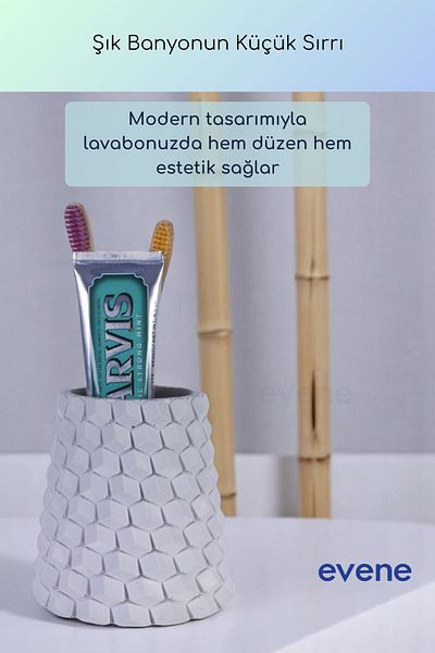 Evene Θήκη οδοντόβουρτσας Βάση οδοντόβουρτσας Βάση οδοντόβουρτσας Λευκό χρώμα Μοντέλο 84