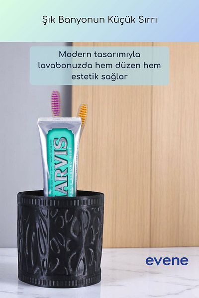 Evene Θήκη οδοντόβουρτσας Βάση οδοντόβουρτσας Βάση οδοντόβουρτσας Μαύρο μοντέλο 76