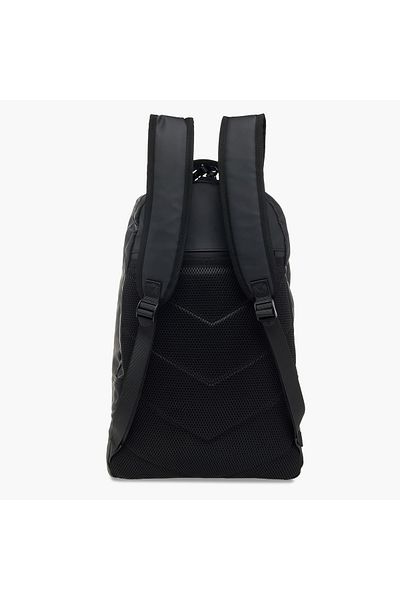 Lee Cooper Logo Print Backpack with Adjustable Straps and Zip Closure