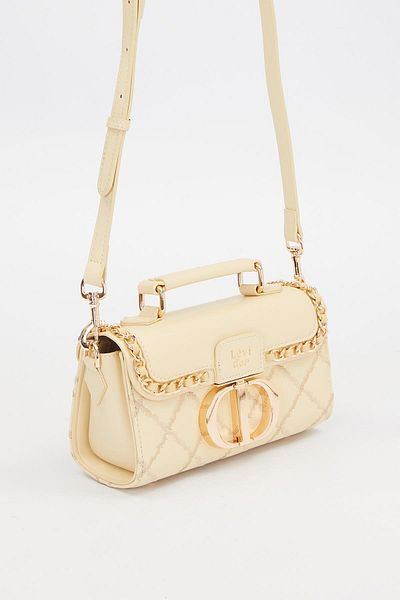 Levidor Premium Metal Ring Detail Shoulder Bag Yellow