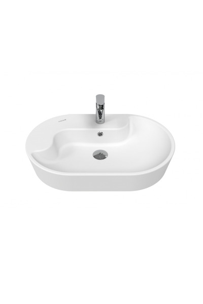 Creavit Topic Tezgah Üzeri Çanak Lavabo 70cm Beyaz