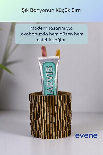 Evene Θήκη οδοντόβουρτσας Βάση οδοντόβουρτσας Βάση οδοντόβουρτσας Χρυσό αντίκα μοντέλο 78