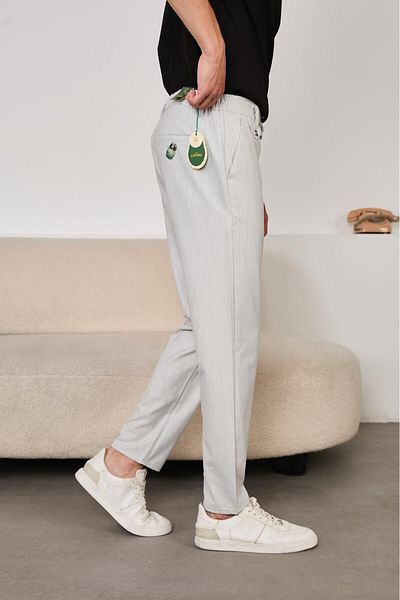 JACK CAPRİO Men's New Season Jogger Pants with Cap Model Button Detail Regular Fit Fabric Trousers