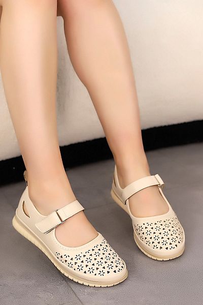 Mamito Ayakkabı Msn 201 Velcro Flat Sole Ballerinas