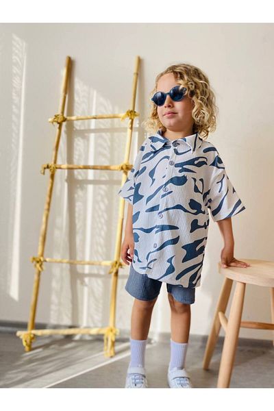 WİKİBOOM Boy's Shirt and Shorts Set