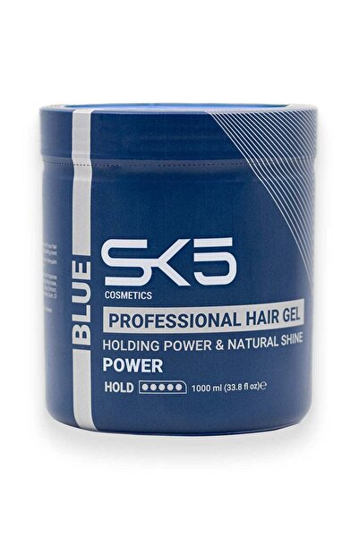 SK5 Blue Power Hair Gel 1000ml - Anti-Frizz Formula with Long-Lasting Scent