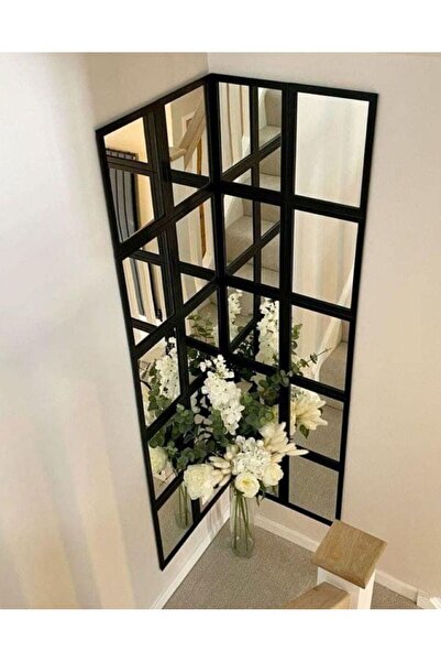 Kurtulan Lazer Tasarım Pleksi Aynalı Siyah İkiz Ayna Mdf 2'li Duvar Dekoru 80...