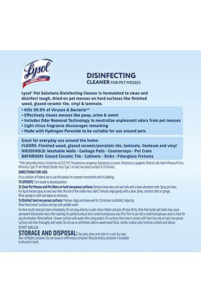 Lysol Pet Solutions – Disinfecting Cleaning Spray, Citrus Blossom Scent, 32 Fl Oz