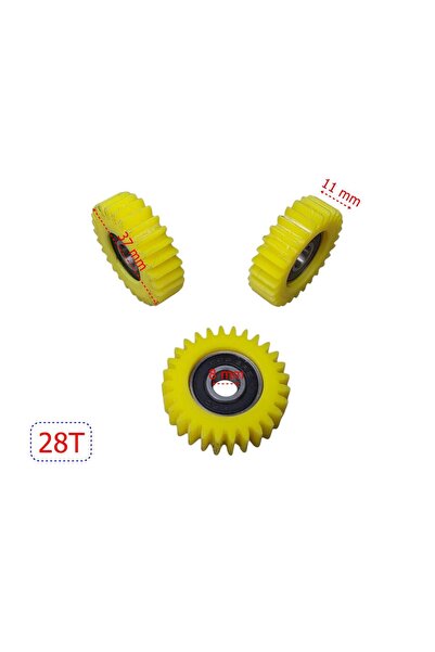 Genel Markalar Plastik Dişli 28 Diş 3 Lü Set E-Bisiklet Fat Bike