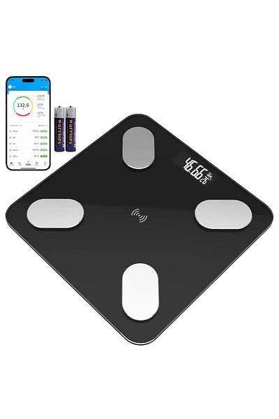 NEXTLY Intelligent Electronic Scale With Application, Smart, Body, Black