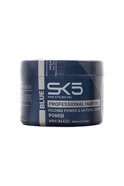 SK5 Blue Power Anti-Frizz Hair Styling Gel - Professional Hold, 500ml