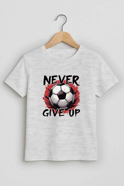peki baby&kids Well Yaz Men's Single Jersey Never Give up Top Printed T-Shirt 18998