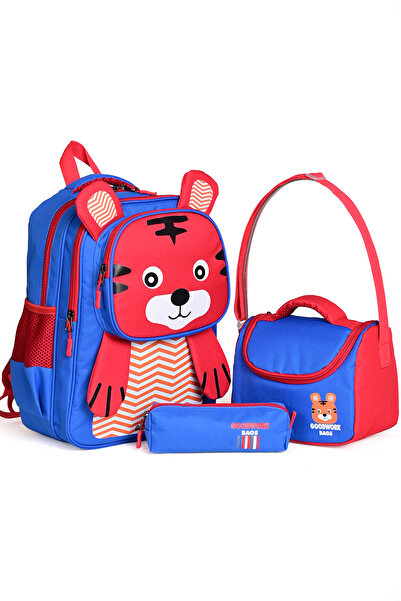 Wander Sada 3 tašek pro žáky základní školy se vzorem tygra – (ŠKOLNÍ TAŠKA, OBĚDÁŘKA, PENALKA)