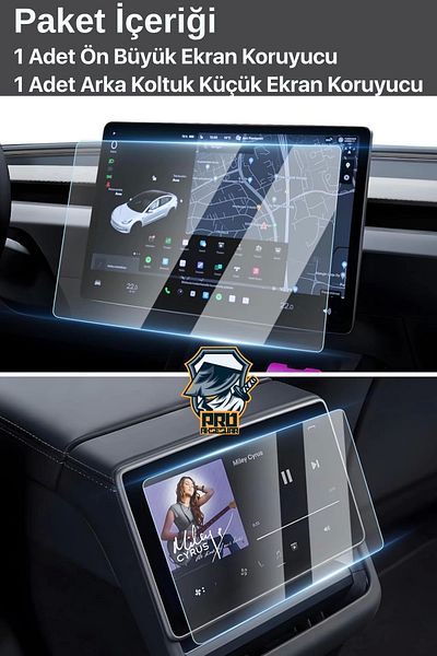 Lopard For Tesla Model Y Juniper 2025 Anti-Fingerprint Nano Screen Protector for Front and Passenger Screen 2in1 Front 1