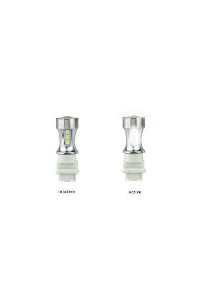 divendi-ro Set of 2 car LED bulbs 1156, with 18 SMD, Canbus, 6000K, 15W, 15W, white-rece light