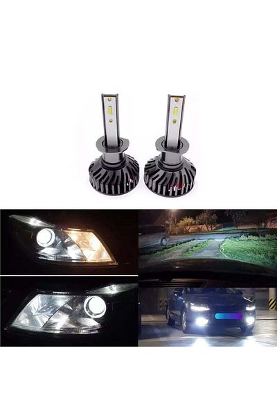 divendi-ro Set of 2 LED bulbs H1, 100W, COB, 12000 lumens with cool white light