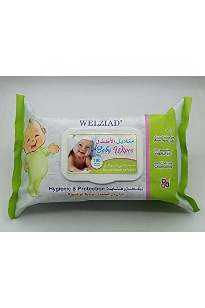 MAYCARE ويلزياد مناديل مبللة للاطفال نظافة وعناية - 100 منديل